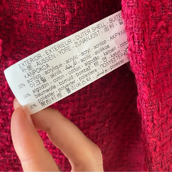 BLOGGERS FAVE Zara Raspberry Red Bouclé Tweed Blazer - Picture 16 of 16